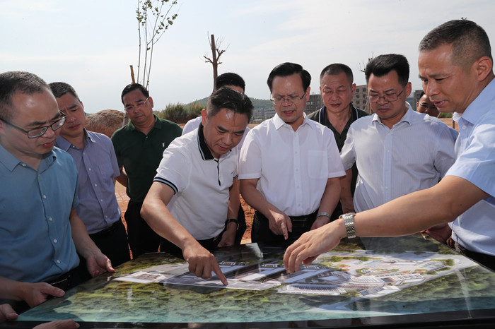 曾永祥廖茂忠一行率队到深华药业项目地块调研，详细听取企业项目情况汇报（叶思琪摄）_副本.jpg